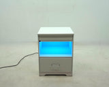 Fabre White High Gloss 1-Drawer Extendable Nightstand