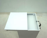 Fabre White High Gloss 1-Drawer Extendable Nightstand