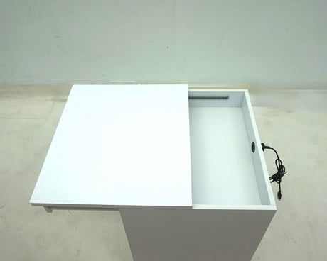 Fabre White High Gloss 1-Drawer Extendable Nightstand