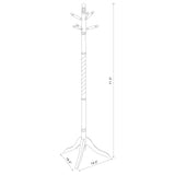 Riona 6 Hook Freestanding Wood Coat Rack, Merlot