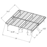 Mabel Metal Eastern King Platform Bed - Black
