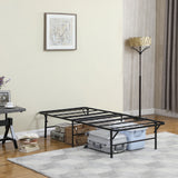Mabel Metal Twin Mattress Support Platform Bed, Black