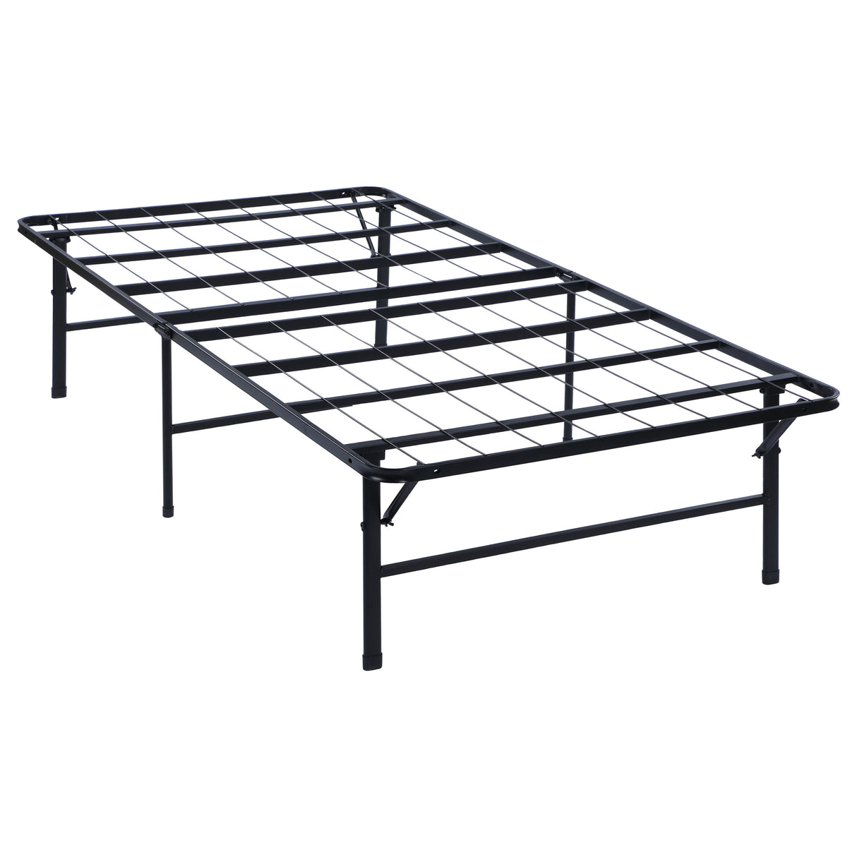 Mabel Metal Twin Mattress Support Platform Bed, Black