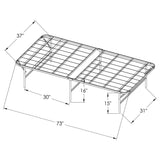 Mabel Metal Twin Mattress Support Platform Bed, Black