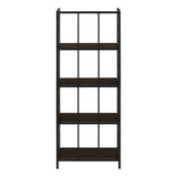 Bookshelf, Bookcase, Etagere, 4 Tier, For Office, Contemporary & Modern - Espresso - Etageres - Alpine Outlets