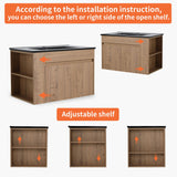 Wall Mounted Bathroom Vanity With Basin And Adjustable Open Shelf