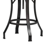 Winslow - Adjustable Height Metal Barstool With Wood Seat - Walnut