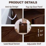 Fluted Sideboard Buffet Cabinet With 2 Doors And Adjustable Shelf, Storage Cabinet For Entryway