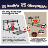 Bunk Bed For Kids, Convertible Frame With Ladders & Guardrail