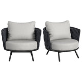 Bali - Chairs With Olefin (Set of 2) - Dark Gray