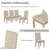 Round Extendable Dining Table Set With 4 Upholstered Chairs