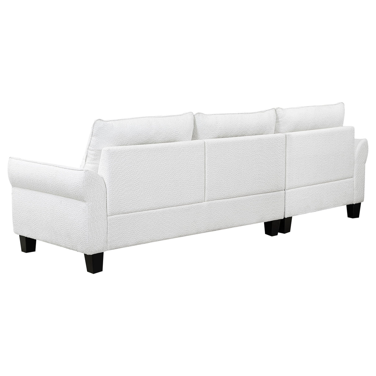 Granholm - Upholstered Curved Arm Sectional Sofa - White
