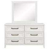 6 Drawer Dresser & Mirror - White