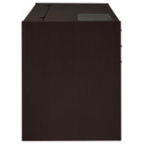 Maxim - 2 Drawer Computer Desk With Lift Top Storage And Power Outlet - Cappuccino
