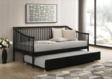 Delgado Windsor Twin Wood Daybed with Trundle, Black