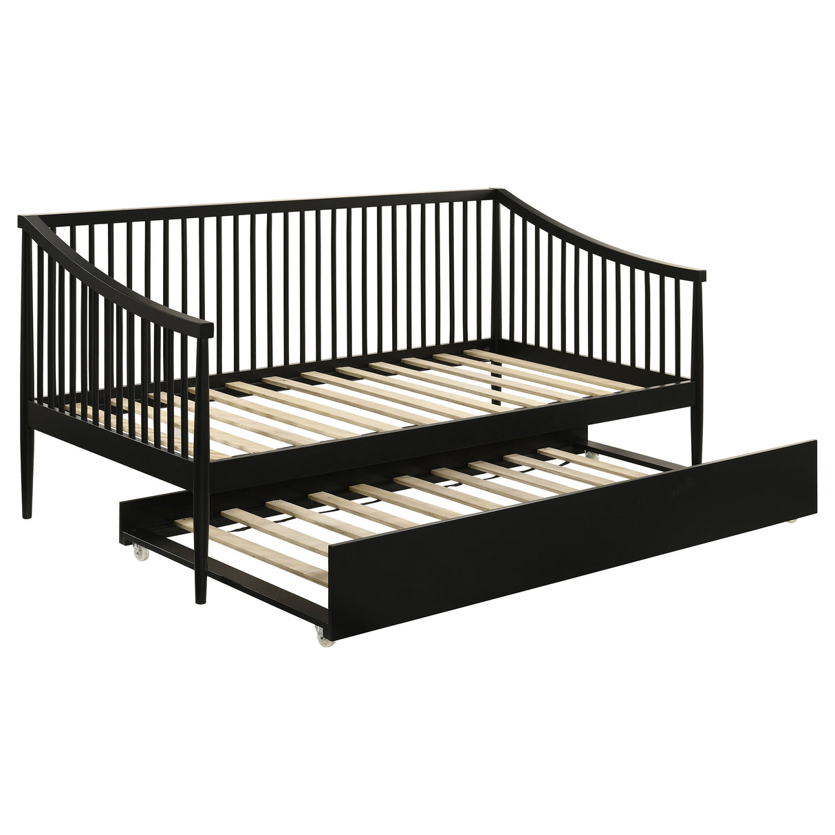 Delgado Windsor Twin Wood Daybed with Trundle, Black