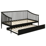 Delgado Windsor Twin Wood Daybed with Trundle, Black