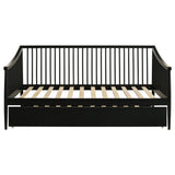Delgado Windsor Twin Wood Daybed with Trundle, Black