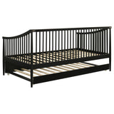 Delgado Windsor Twin Wood Daybed with Trundle, Black