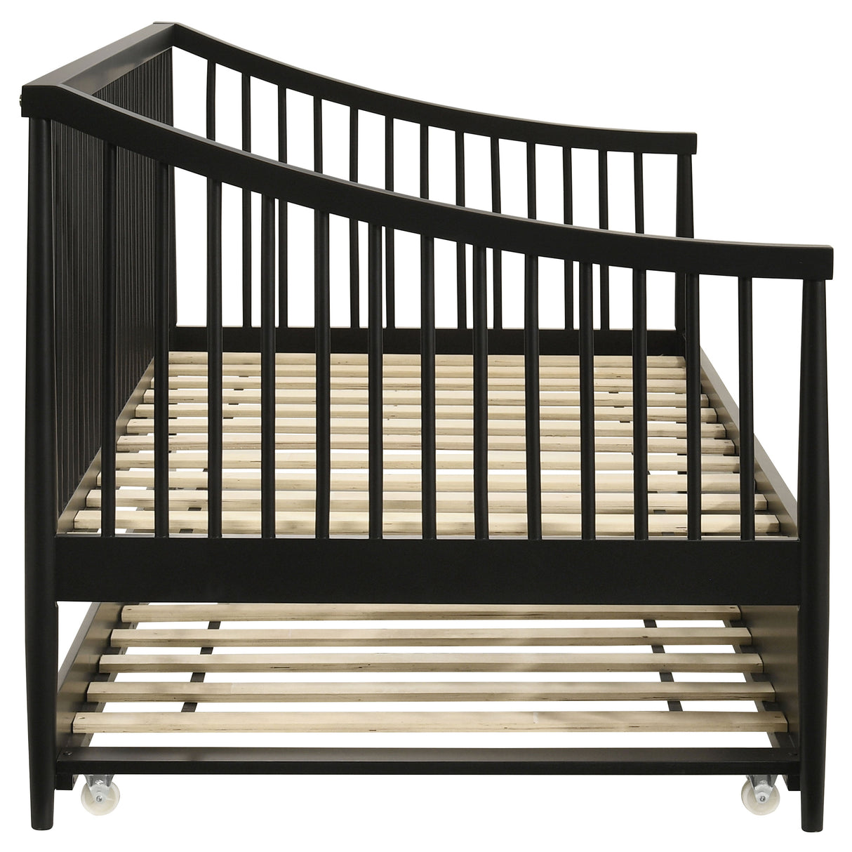 Delgado Windsor Twin Wood Daybed with Trundle, Black