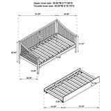 Delgado Windsor Twin Wood Daybed with Trundle, Black