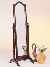 Cabot Wood Adjustable Full Length Cheval Mirror in Merlot