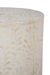 Shell End Table - White
