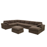 Sectional, Large Arms, Toss Pillows Included
