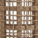 Driftbay - Rattan Round Outdoor Side Table With Sintered Stone Table Top - Natural