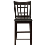 Danford - 5 Piece Counter Height Dining Set With Upholstered Stools - Espresso