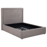 Lawson 54-Inch Upholstered Full Panel Platform Bed, Mushroom