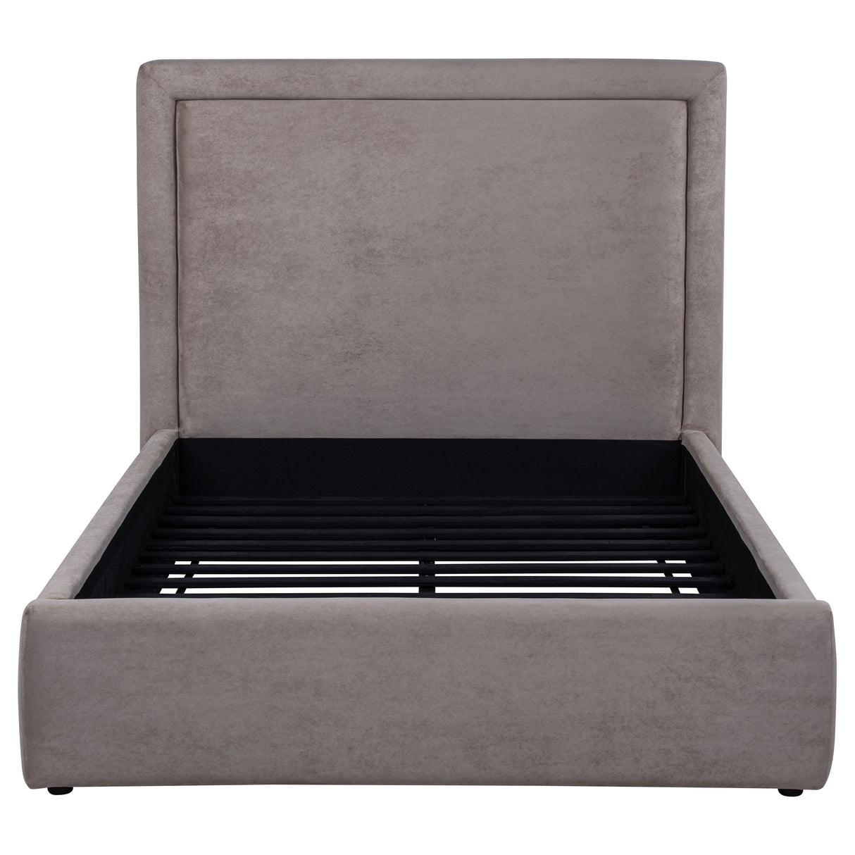 Lawson 54-Inch Upholstered Full Panel Platform Bed, Mushroom