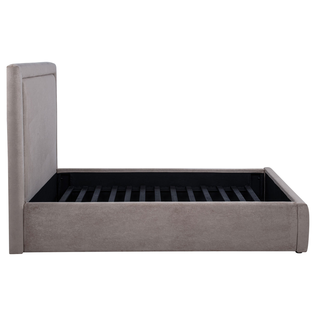 Lawson 54-Inch Upholstered Full Panel Platform Bed, Mushroom