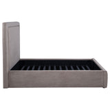 Lawson 54-Inch Upholstered Full Panel Platform Bed, Mushroom
