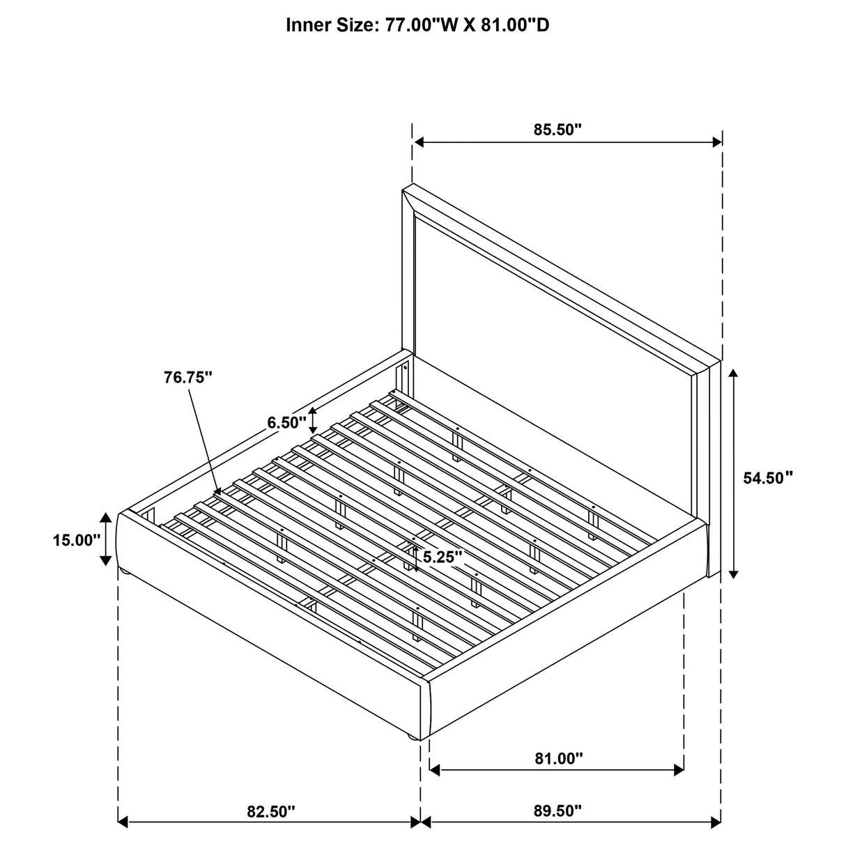 Lawson 54-Inch Eastern King Platform Bed in Mushroom