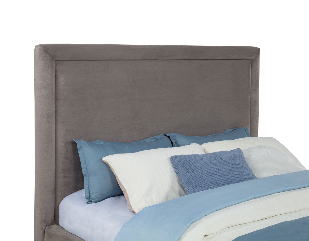 Lawson 54-Inch Upholstered Queen Platform Bed in Mushroom