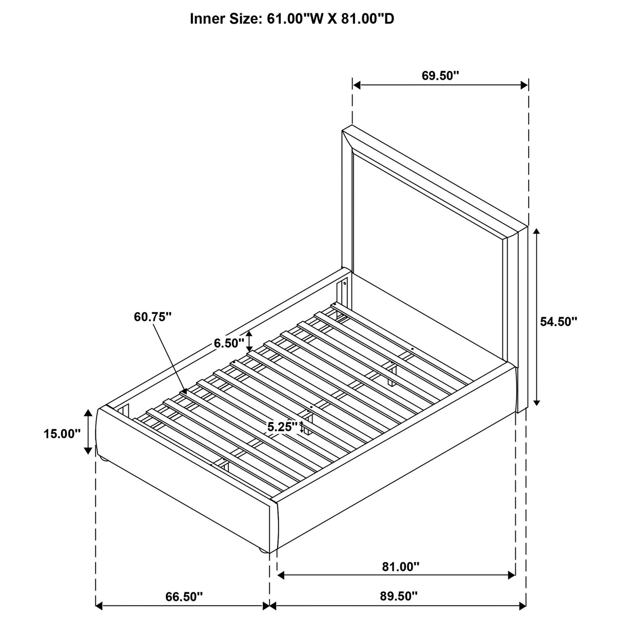 Lawson 54-Inch Upholstered Queen Platform Bed in Mushroom