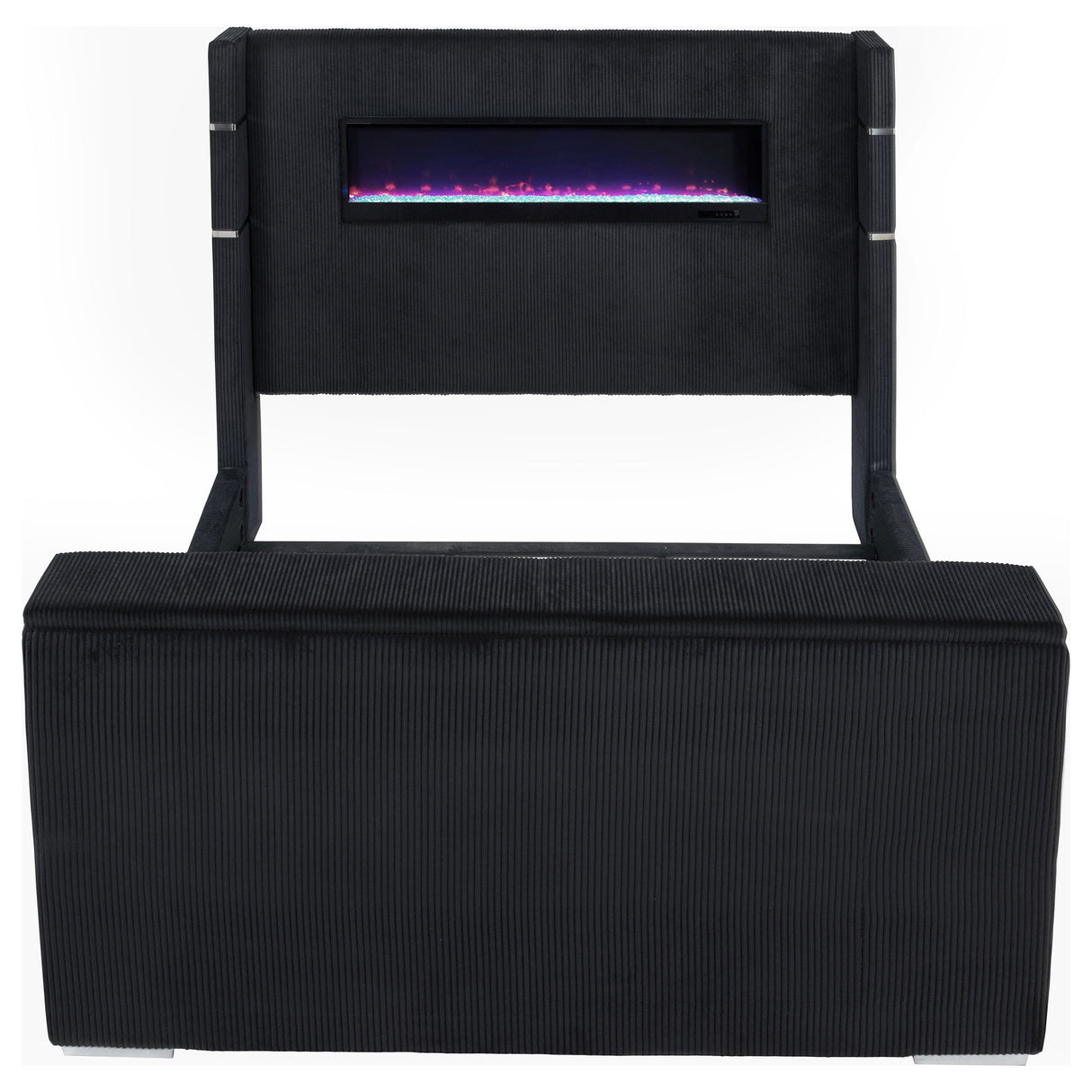 Tisdall California King Flame Visualizer TV Bed Black