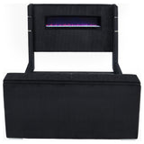 Tisdall California King Flame Visualizer TV Bed Black