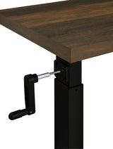 Westpark Height Adjustable Mobile C-Table, Dark Pine