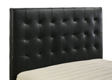 Medley Genuine Leather Queen Platform Bed Black