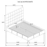 Medley Genuine Leather Queen Platform Bed Black