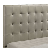 Medley Genuine Leather Eastern King Platform Bed in Tan