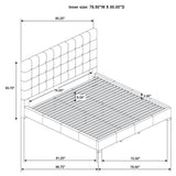 Medley Genuine Leather Eastern King Platform Bed in Tan