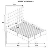 Medley Genuine Leather Queen Platform Bed in Tan