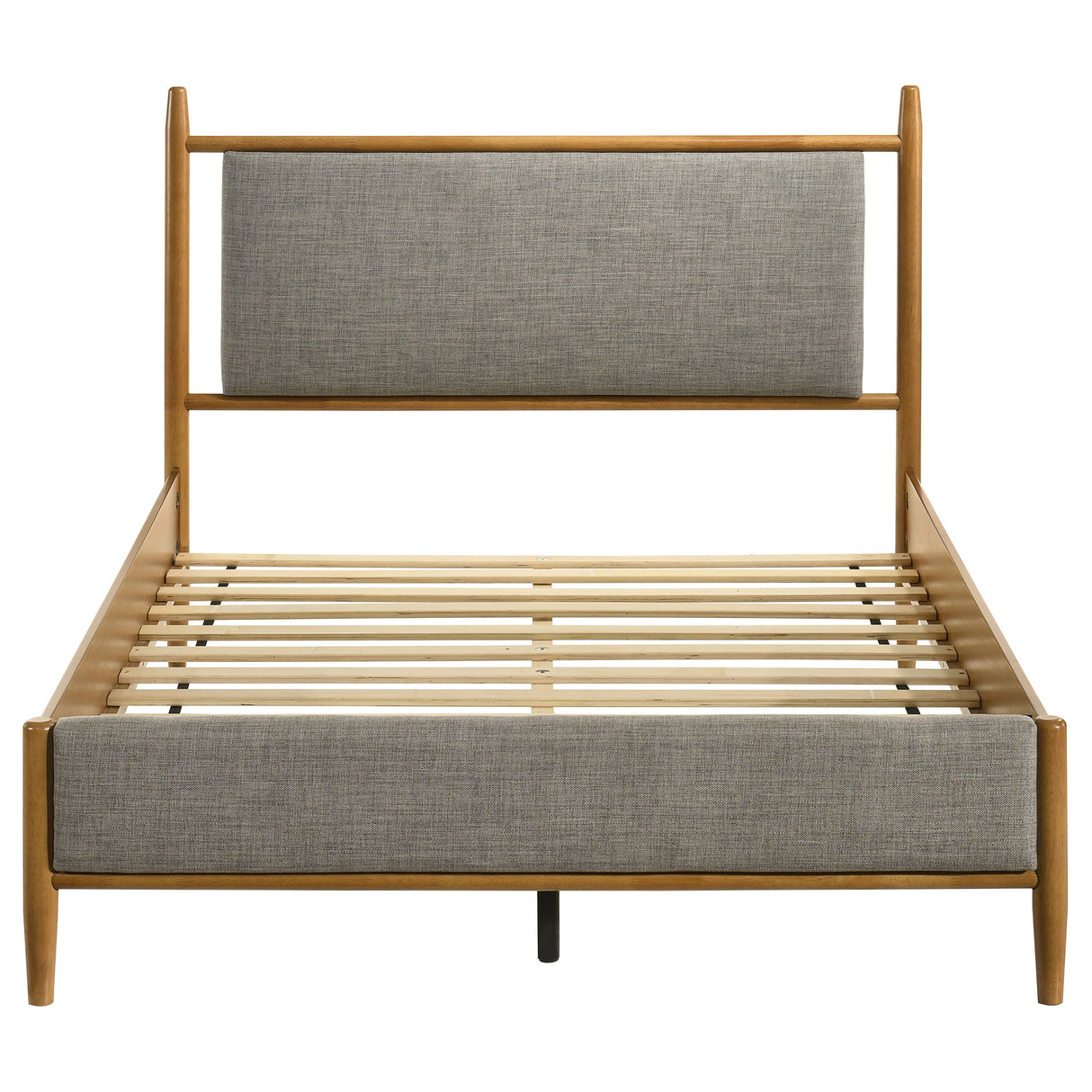 Mason 46-Inch Full Platform Bed - Grey and Light Brown