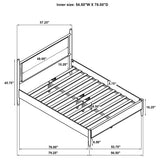 Mason 46-Inch Full Platform Bed - Grey and Light Brown