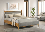 Mason 46-inch Queen Platform Bed Grey and Light Brown