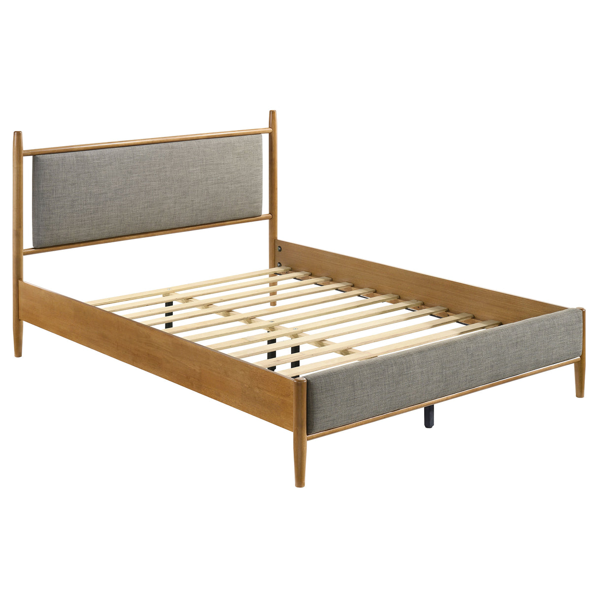 Mason 46-inch Queen Platform Bed Grey and Light Brown