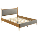 Mason 46-inch Queen Platform Bed Grey and Light Brown